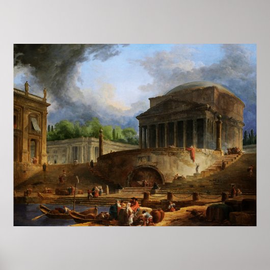 リペッタの見解Hubert Robert ポスター (正面)