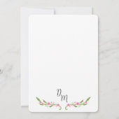 リボお洒落ンフローラ結婚の 招待状 (裏面)