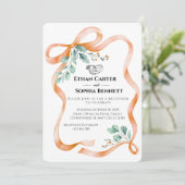 リボエレガントン&グリーン結婚式招待状 招待状 (スタンド正面)