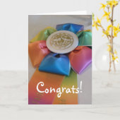 リボカラフルンおめでとう! カード (黄色い花)