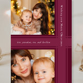 リボスタイリッシュンズクリスマスパープルマゼンタ写真 シーズンカード