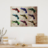 リボルバポップ・アートのー芸術 ポスター (キッチン)