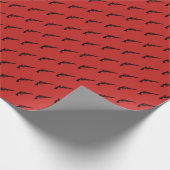 リボルバーは赤をタイルを張りました ラッピングペーパー (角)