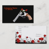 リボルバーばら色銃の名刺 名刺 (正面/裏面)
