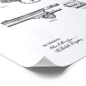 リボルバー1887パテントアートホワイト紙 ポスター (角)