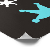 リボルバー、カウボーイハットとsのシームレスなパターン ポスター (角)