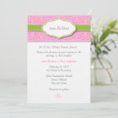 リボンおよびシールの結婚式招待状 招待状 (スタンド正面)