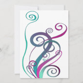 リボンお洒落カールパーティー招待状 招待状 (裏面)