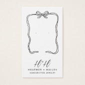 リボンお洒落フレーム表示カード (正面)