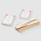 リボンお洒落フローラ結婚式 プログラム ハンドファン (組立なし)