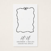 リボンお洒落手作りジュエリー表示カード (正面)