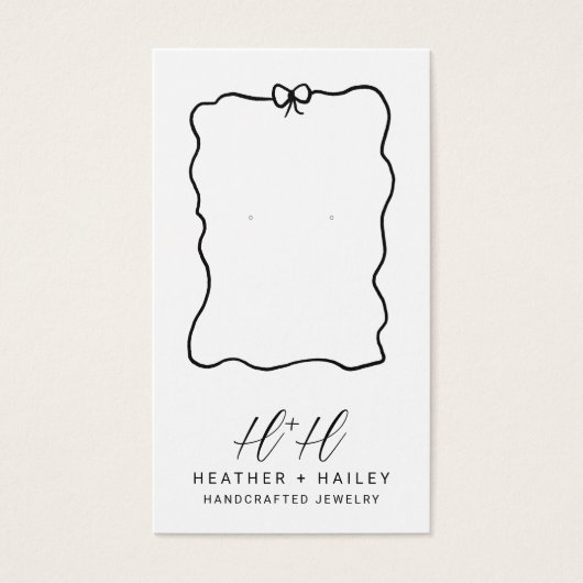 リボンお洒落手作りジュエリー表示カード (正面)