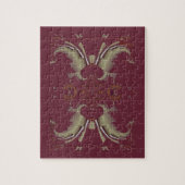 リボンから爪 – Burgundy ジグソーパズル (縦)