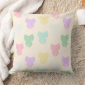 リボンかわいらしボウイラストレーション クッション (ブランケット)