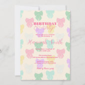 リボンかわいらしボウイラストレーション 招待状 (正面)