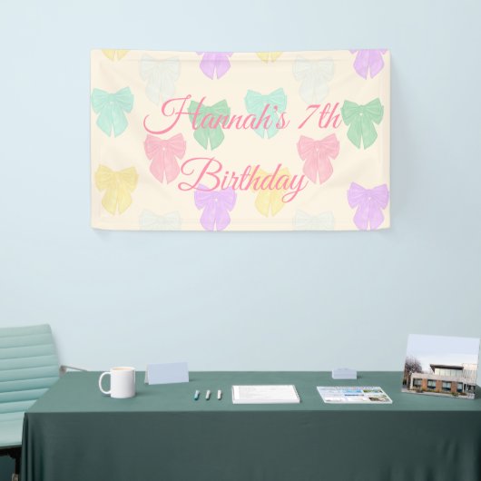 リボンかわいらしボウイラストレーション 横断幕 (トレードショー)