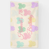 リボンかわいらしボウイラストレーション 横断幕 (縦)