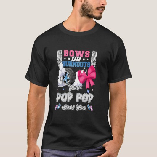 リボンかバーンアウト おじいちゃんがあなたを愛してる 性別お披露目 Tシャツ (正面)