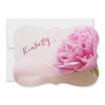 リボンが付いたピンクの芍薬の花嫁の介添え人