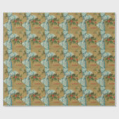 リボンが付いているヴィンテージのクリスマスの封筒 ラッピングペーパー (フラット)