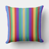 リボンが付いている数々のな色のストライプ クッション (裏面)