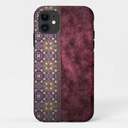 リボンが付いている赤いビロード Case-Mate iPhoneケース (裏面)