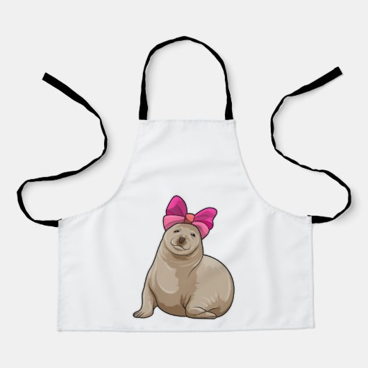 リボンでシール エプロン (正面)