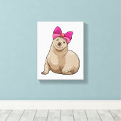 リボンでシール キャンバスプリント (インサイチュ (ウッドフロア))