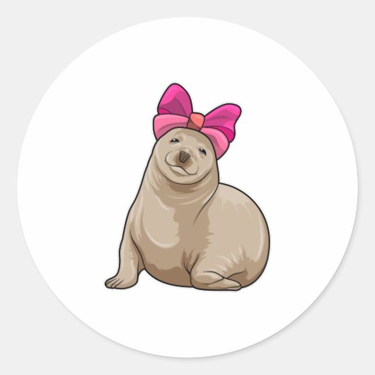 リボンでシール ラウンドシール (正面)