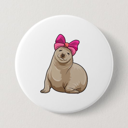 リボンでシール 缶バッジ (正面)