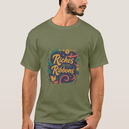 リボンで富。 Tシャツ (正面)