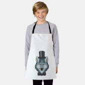 リボンで飾られたオオカミの花婿 エプロン (着用した状態)