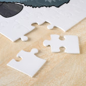 リボンで飾られたオオカミの花婿 ジグソーパズル (側面)