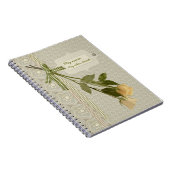 リボンとぶら下がったバラCC0833ロマンチックなレトロ ノートブック (右側)