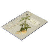 リボンとぶら下がったバラCC0833ロマンチックなレトロ ノートブック (左側)