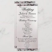 リボンとグリッターオンパール – バーグンディ結婚ズ プログラム (正面/裏面)