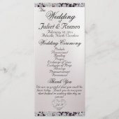 リボンとグリッターオン真珠 – パープル結婚ズ プログラム (正面)