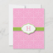 リボンとシ結婚ールの応答カード 出欠カード (裏面)