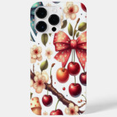 リボンとチェリーパターン  Case-Mate iPhoneケース (裏面)