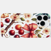 リボンとチェリーパターン  Case-Mate iPhoneケース (裏面 (横))