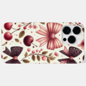 リボンとチェリーパターン Case-Mate iPhoneケース (裏面 (横))
