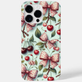 リボンとチェリーパターン Case-Mate iPhoneケース (裏面)
