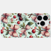 リボンとチェリーパターン Case-Mate iPhoneケース (裏面 (横))