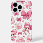 リボンとチェリーパターン  Case-Mate iPhoneケース (裏面)