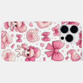リボンとチェリーパターン  Case-Mate iPhoneケース (裏面 (横))