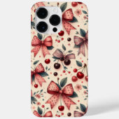 リボンとチェリーパターン Case-Mate iPhoneケース (裏面)