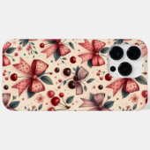 リボンとチェリーパターン Case-Mate iPhoneケース (裏面 (横))