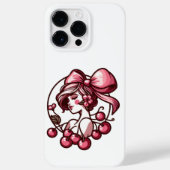 リボンとチェリーパターン Case-Mate iPhoneケース (裏面)
