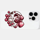 リボンとチェリーパターン Case-Mate iPhoneケース (裏面 (横))