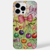 リボンとチェリーパターン  Case-Mate iPhoneケース (裏面)